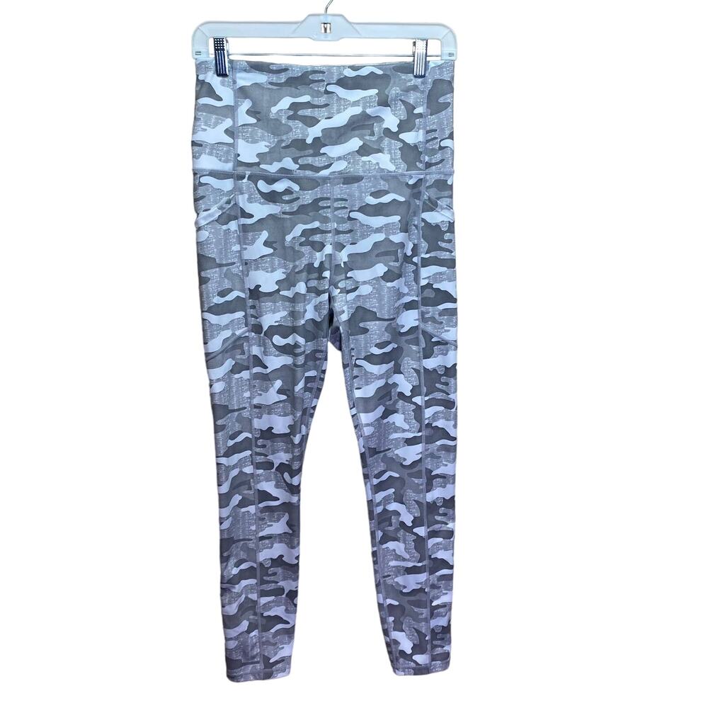 Kaiva Snow Camo Camouflage Workout Leggings Size Large 26"